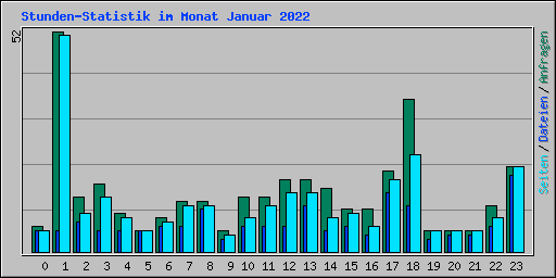 Stunden-Statistik im Monat Januar 2022