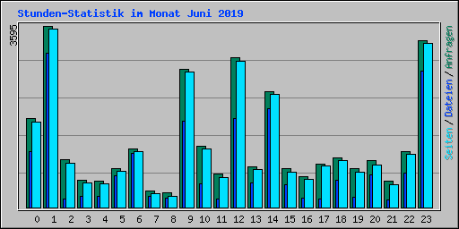 Stunden-Statistik im Monat Juni 2019