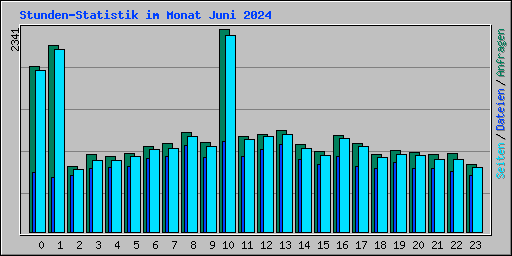 Stunden-Statistik im Monat Juni 2024
