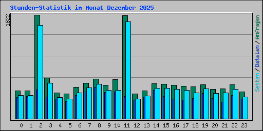 Stunden-Statistik im Monat Dezember 2025
