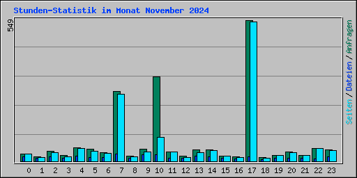 Stunden-Statistik im Monat November 2024